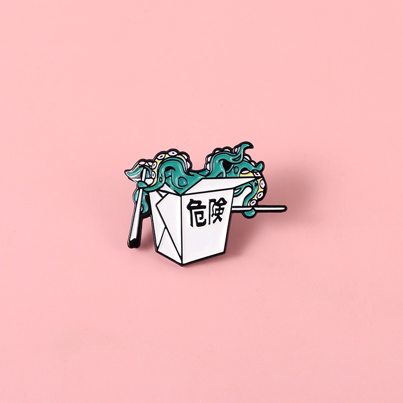 Ghim cài áo QIHE JEWELRY hình bạch tuộc đáng yêu độc đáo