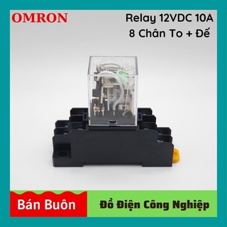 Relay omron 12v 8 chân, rơ le trung gian 12v