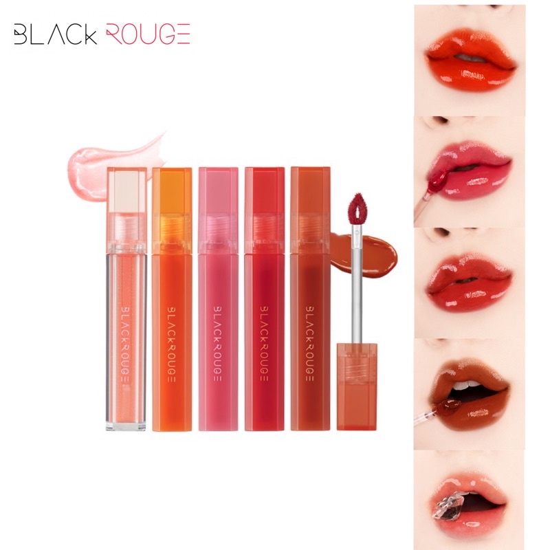 Son kem bóng lỳ Black Rouge Hafl N Hafl Water Glow [HG01-HG04 &amp; HT01]