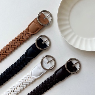 Dây nịt đan chéo độc đáo Modleaf Knit belt Hàn Quốc
