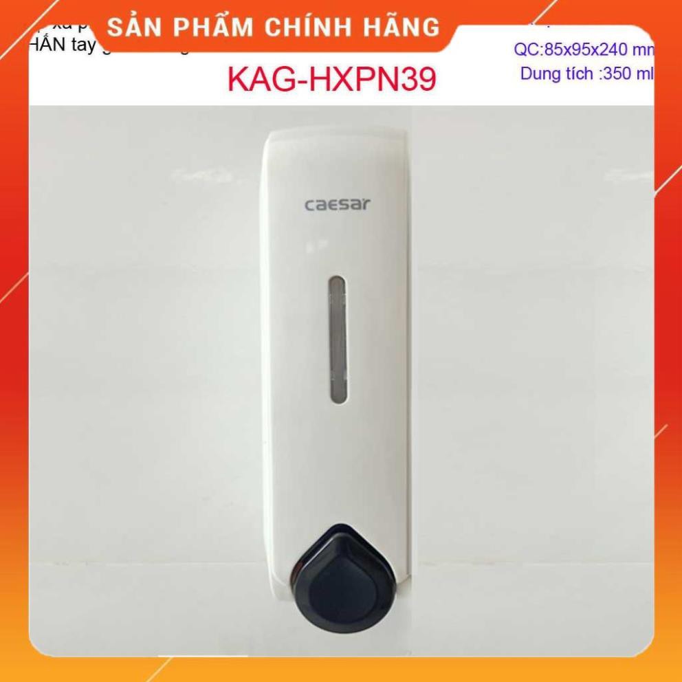 Hộp đựng xà phòng đơn Caesar, hộp nhấn xà phòng đựng sữa tắm, dầu gội đầu KAG-HXPN39-Trắng-White