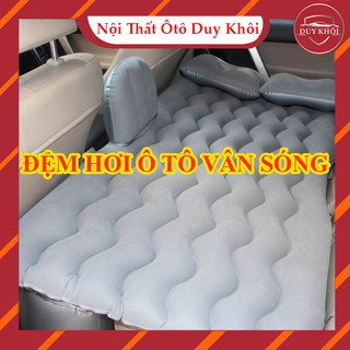 Nệm hơi ô tô cao cấp, giường hơi chân rời cho xe hơi tặng kèm bơm điện, chân đệm và bộ gối