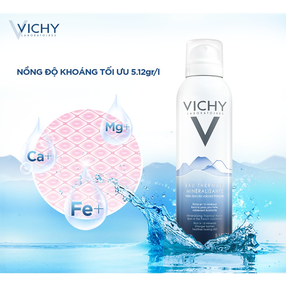 Xịt khoáng Dưỡng Da Vichy Mineralizing Thermal Water 50ml - 150ml - 300ml | BigBuy360 - bigbuy360.vn