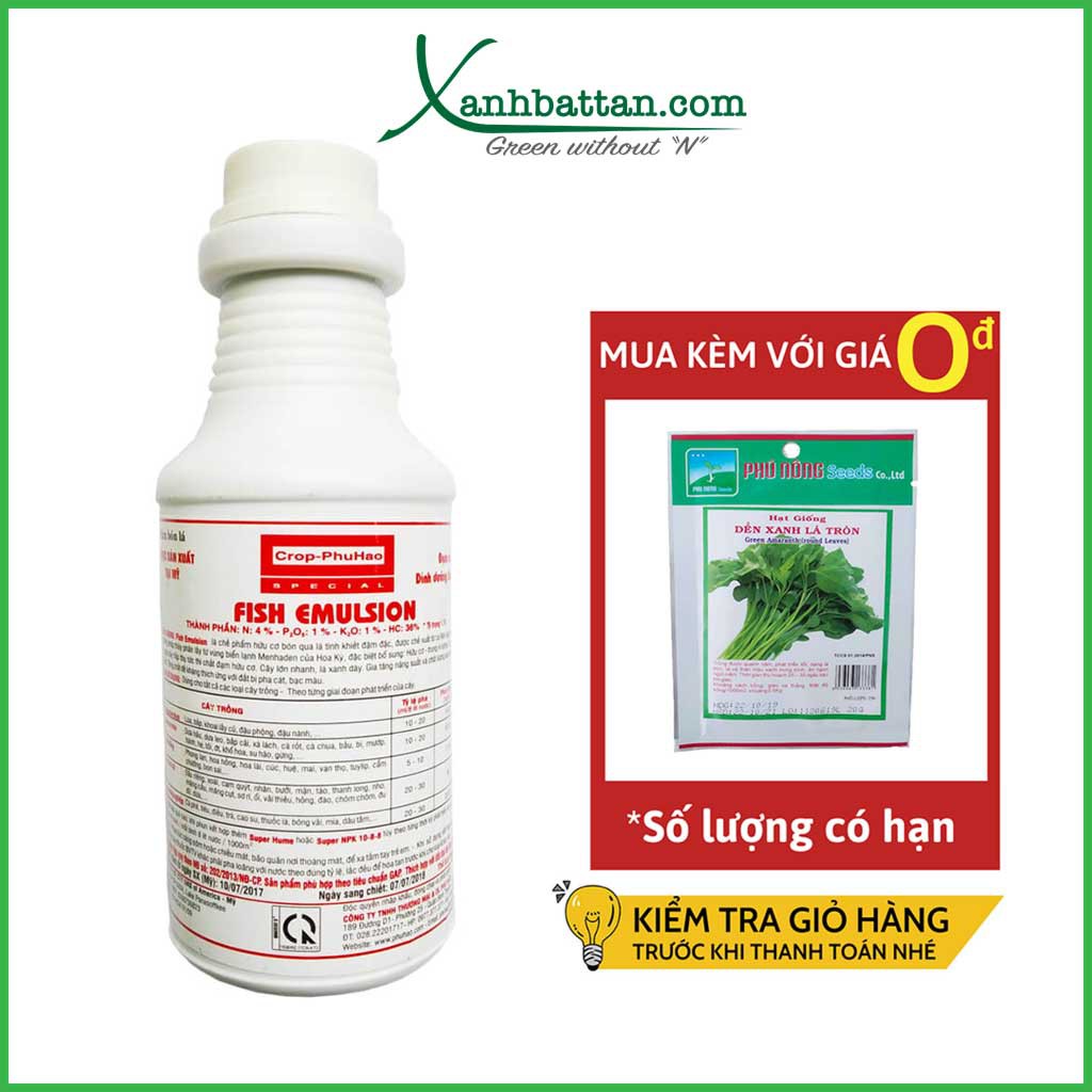 Đạm Cá Thủy Phân Đậm Đặc Fish Elmusion Chai 250 ml