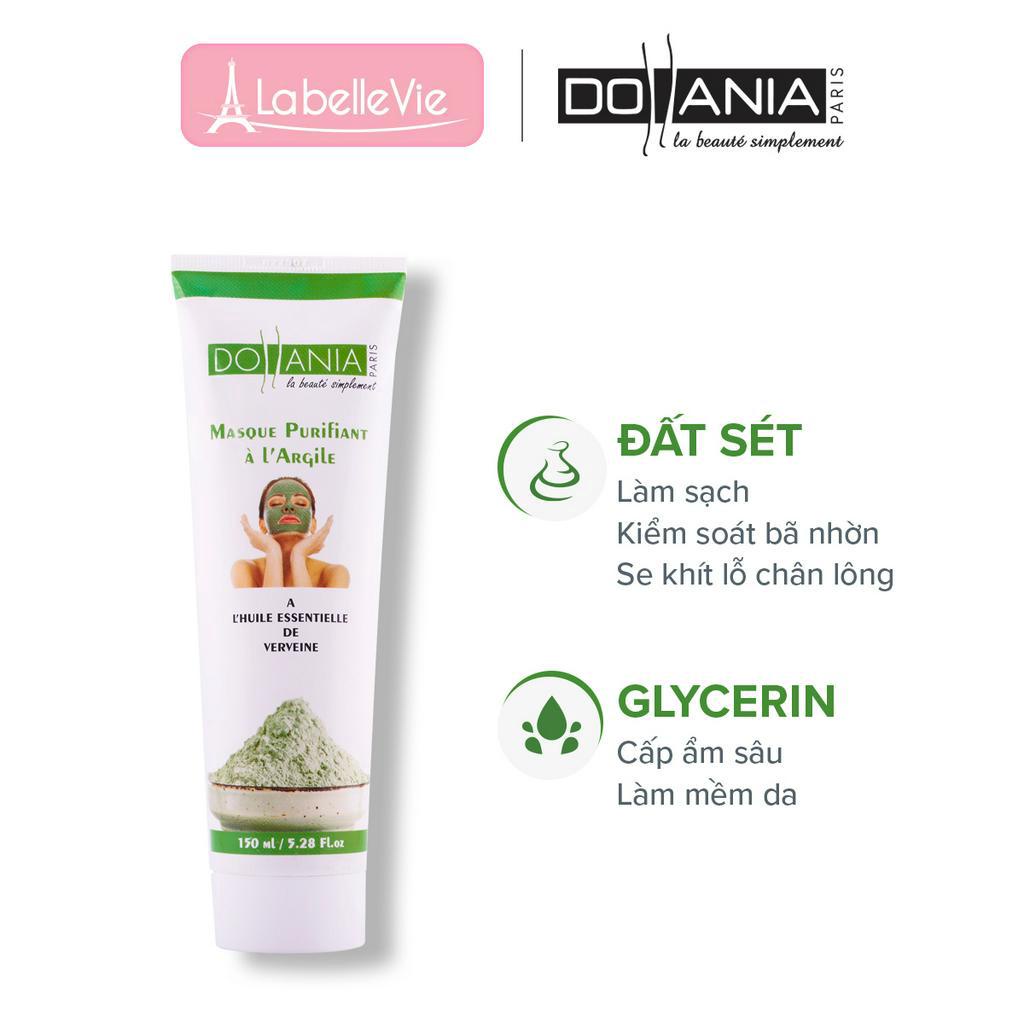Mặt nạ đất sét tinh khiết thiên nhiên Dollania cho làn da tươi sáng mịn màng 150ml
