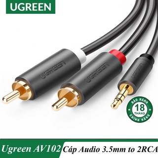 Cáp chuyển âm thanh 3.5mm ra 2 rca ugreen av102 cao cấp
