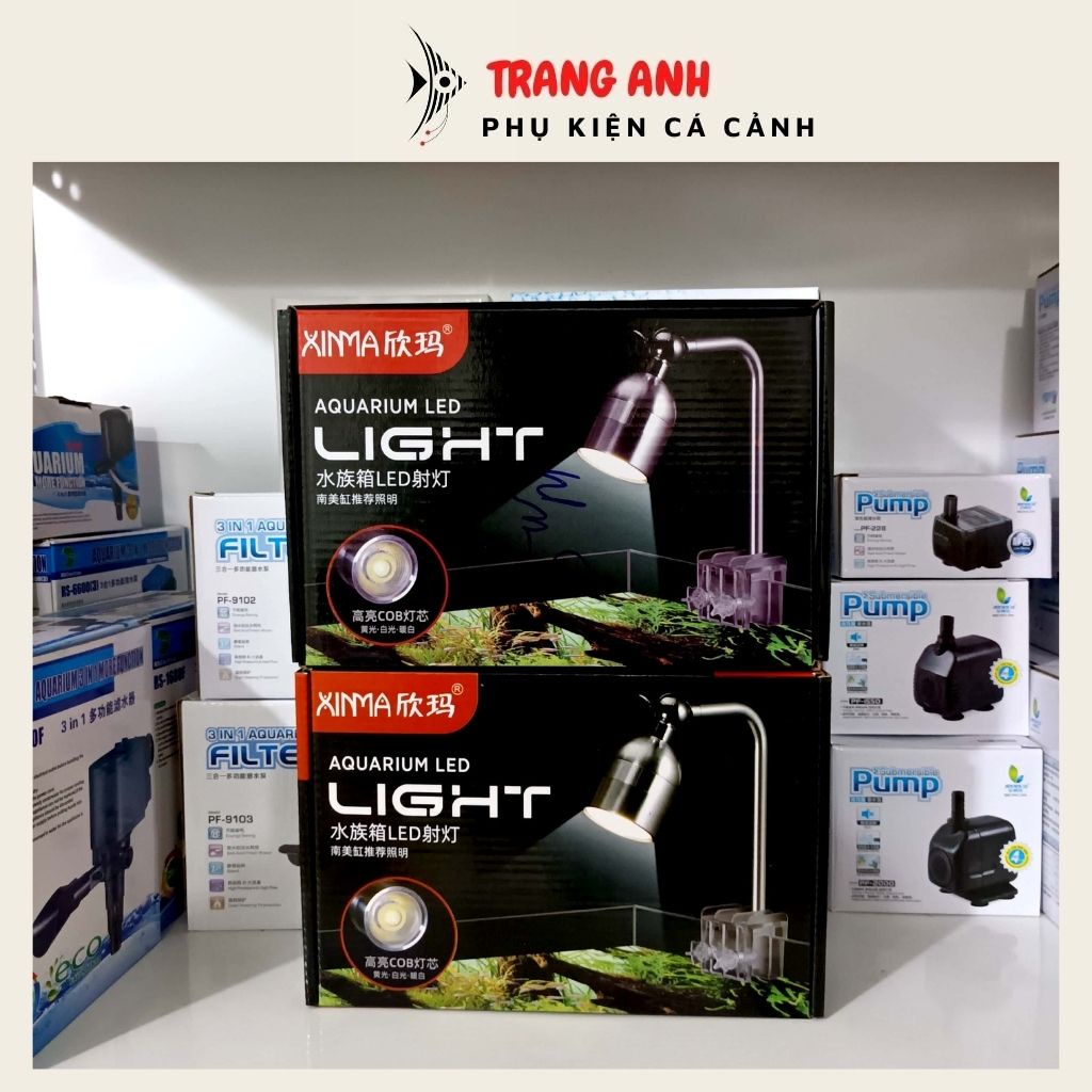 Đèn Led bể cá XIMA 3W 5W 7W - 3 chế độ màu siêu sáng cho hồ thủy sinh, hồ bán cạn