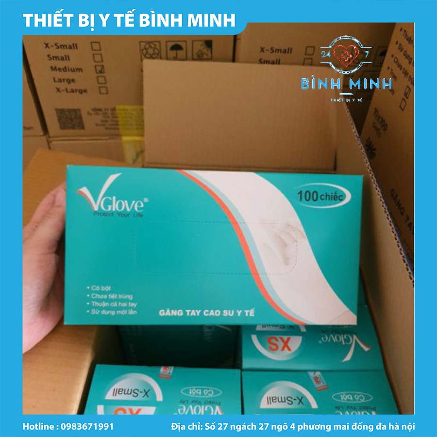 GĂNG TAY Y TẾ VGLOVE ĐỦ Size XS,S,M