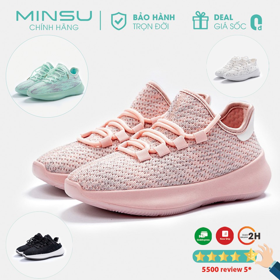 Giày Thể Thao Sneaker Nữ Siêu Nhẹ MINSU M3005, Giày Y350 Hàn Quốc Nữ Với 4 Màu Nhẹ Nhàng Tối Giản Tinh Tế Khi Đi Chơi