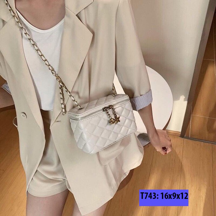 Túi xách mini hình hộp cá tính size to ML578