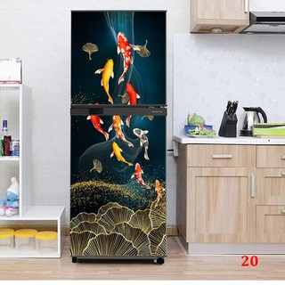 Decal tủ lạnh 3d