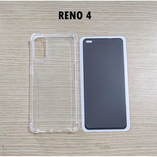 Bộ ốp chống sốc kính cường lực chống nhìn trộm Oppo Reno 4