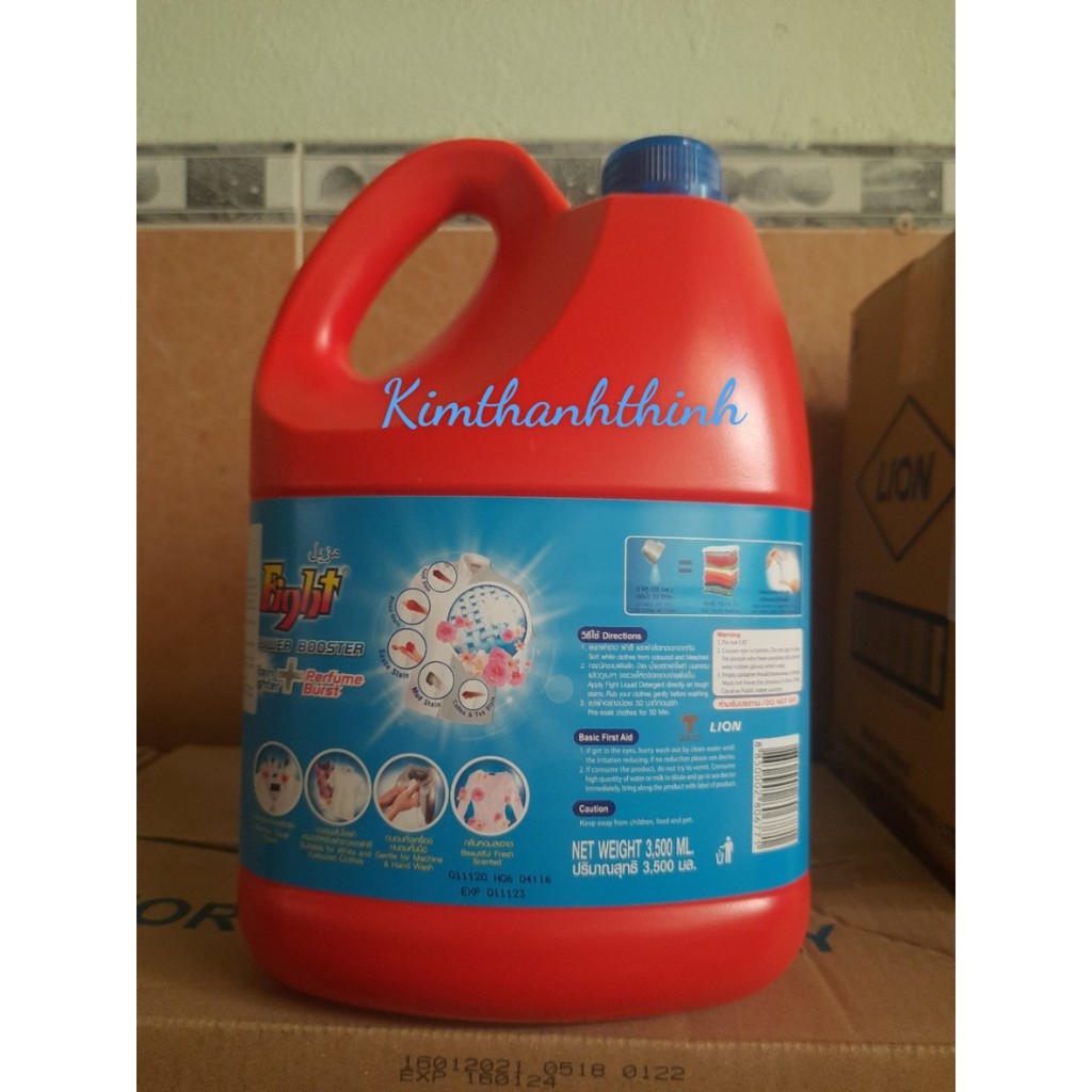 (KTT) Nước giặt FIGHT Booster 3500ml 4in1 Can Xanh