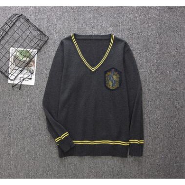 cotton áonam Áo sweater tay dài cổ chữ V in logo Harry Potter sáng tạo