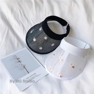 Mũ Lưỡi Trai Hở Đầu Họa Tiết Hoa Cúc Phong Cách Hàn Quốc Thời Trang Cho Nữ