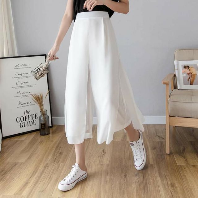 [Mã SKAMLTSM9 giảm 10% đơn 99K] [Có sẵn] Quần ống rộng giả váy xẻ tà 2 lớp cực xinh chuẩn hàng Quảng Châu | BigBuy360 - bigbuy360.vn