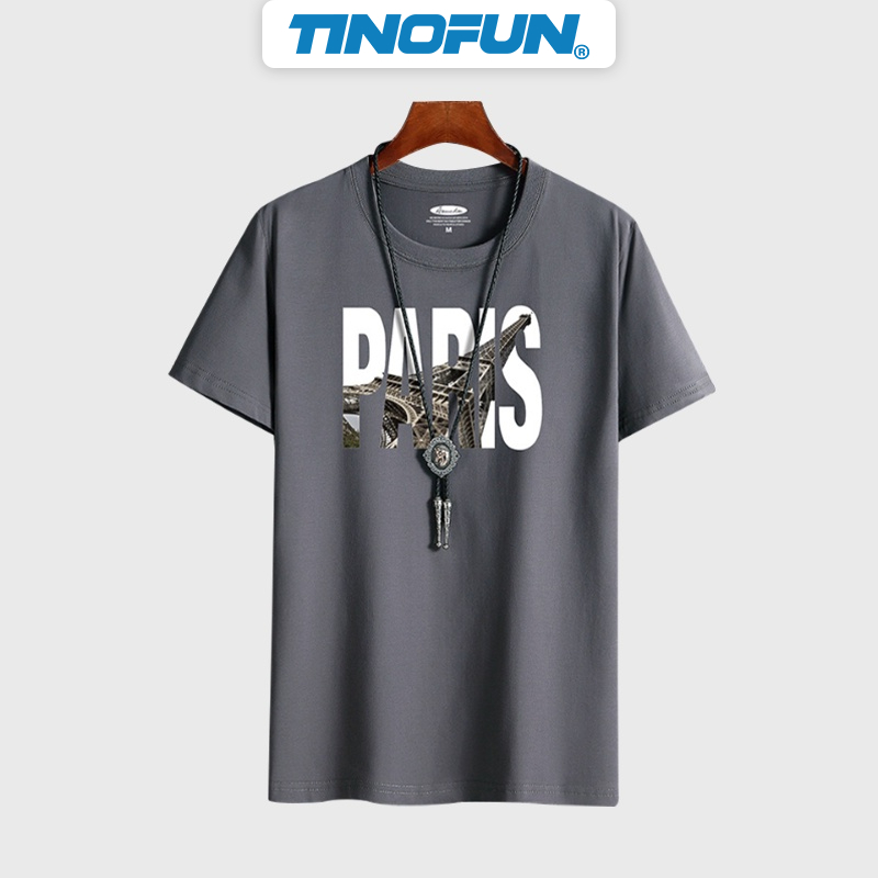 Áo thun nam TINOFUN mã TT31 Áo tay lỡ nam form rộng thể thao cộc tay 5 màu cao cấp