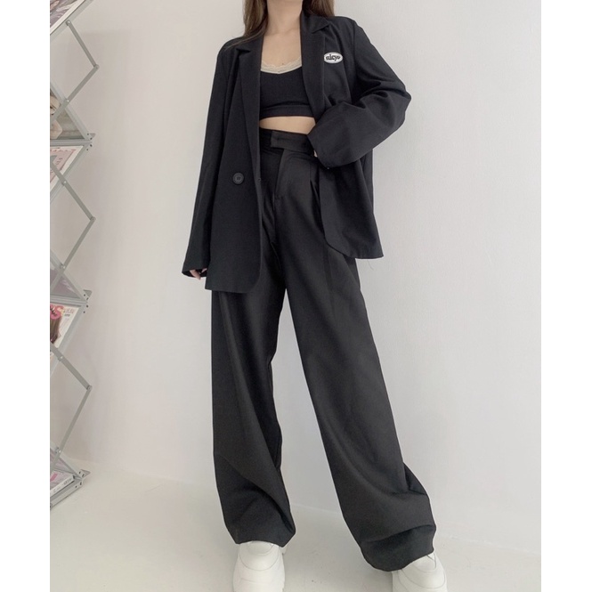 Quần Nieyo Trouser Xám/Đen