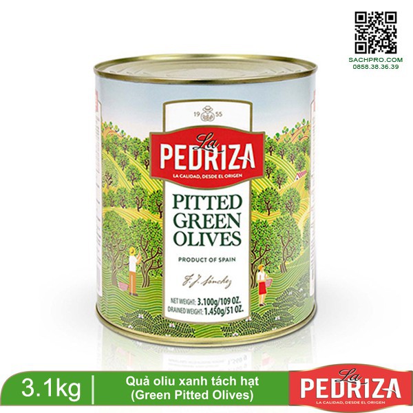 Quả oliu xanh/ đen tách hạt 3kg-La Pedriza