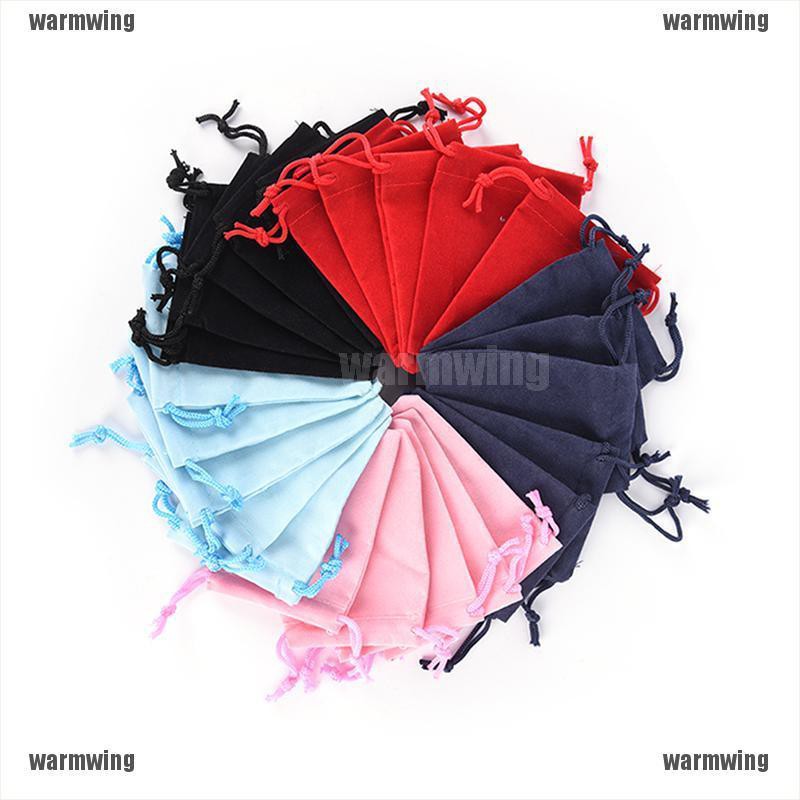 [WMW] Set 10 Túi Nhung Dây Rút 7 * 9cm Đựng Trang Sức Cho Tiệc Cưới