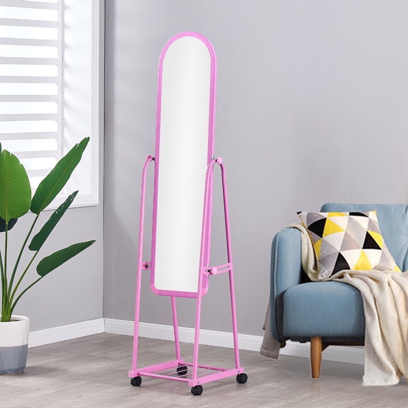 Gương soi di động toàn thân cao cấp Trường Mai Sài Gòn chất liệu gương sáng bóng chân sơn tĩnh điện chân xoay 360 độ