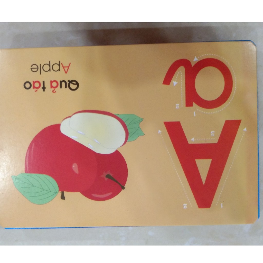 Thẻ Flash card thông minh bé tô màu chữ cái tiếng việt ABC, 123