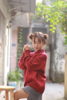 Áo len tay lật