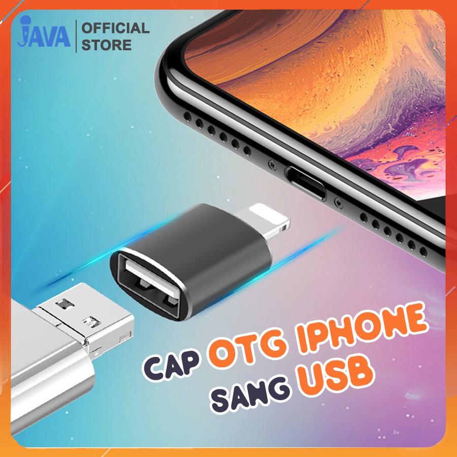 [MẪU MỚI 2021] Đầu chuyển OTG  Lightning sang USB - Truyền dữ liệu - Hỗ trợ kết nối bàn phím chuột