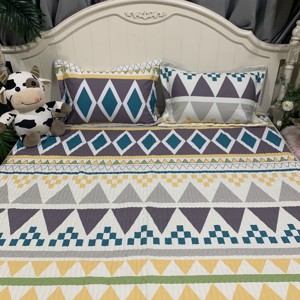 Set Ga Cotton Chun Trần Bông Bambiloo Cao Cấp Kèm Hai Vỏ Gối | BigBuy360 - bigbuy360.vn