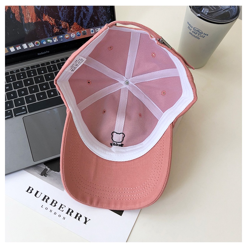 Mũ Lưỡi Trai Thêu Hình Gấu Dễ Thương Phong Cách Hàn Quốc Thời Trang Mùa Hè Cho Nữ