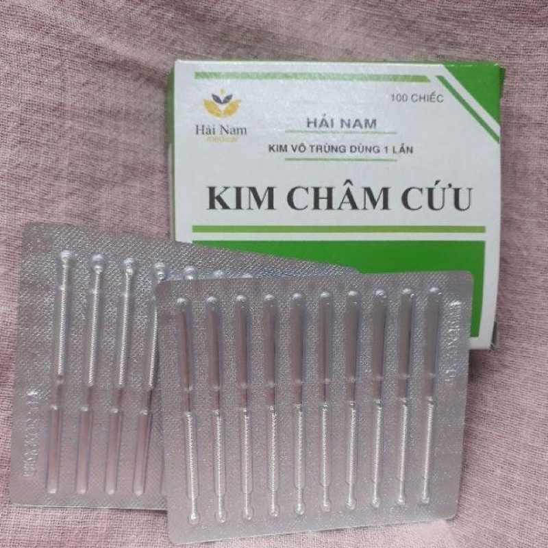 Vỉ 10 kim châm cứu dùng để đốt mụn ruồi, mụn thịt trong spa