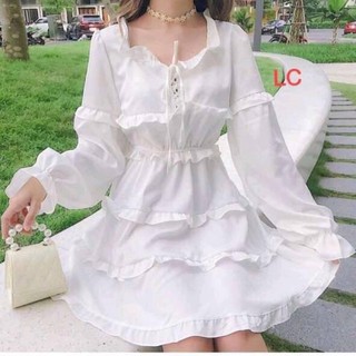 Đầm tiểu thư tay bèo hana75