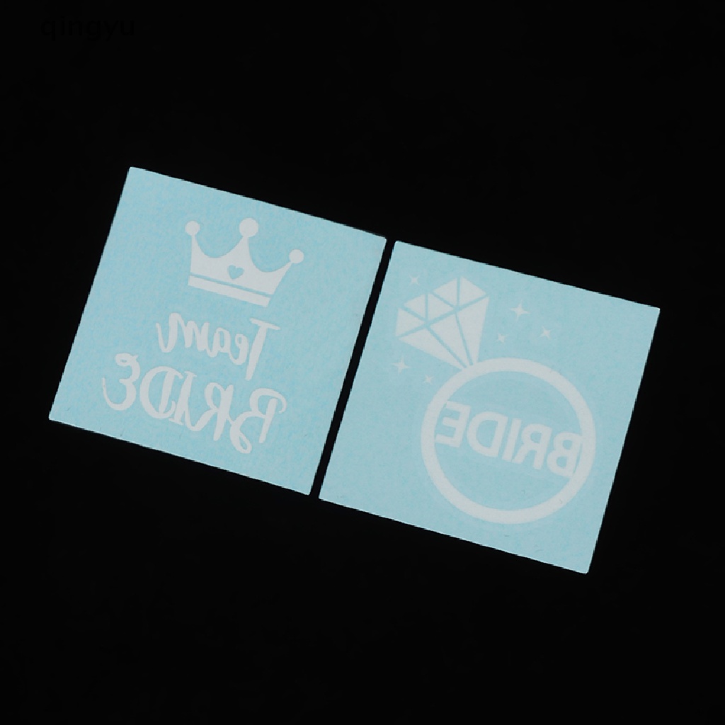 Qingyu Bộ 6 Hình Xăm Tạm Thời Để Trang Trí Tiệc Cưới / Valentine Phát Quang