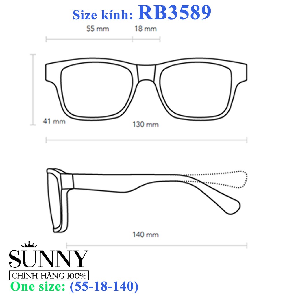 RB3589 - kính mát Rayban chính hãng, bảo hành toàn quốc, có kèm tem chống hàng giả của bộ công an
