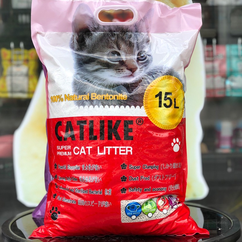 CATLIKE Cát Vệ Sinh Cho Mèo 15L 16L⚡CHỈ 1 NGÀY⚡- Mùi chanh / táo / cafe - PET&amp;JOI