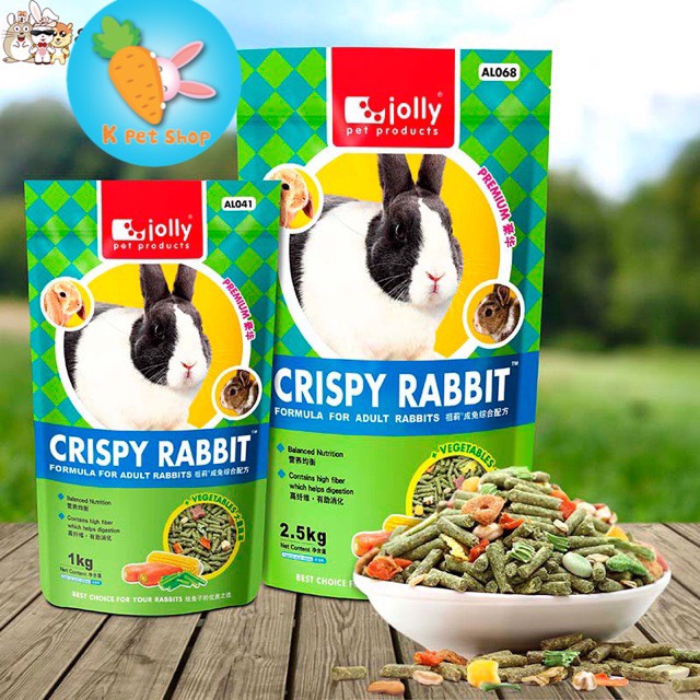 Nén Crispy Rabbit  FREESHIP  Cỏ Nén Thỏ Jolly Crispy Rabbit Thành Phần Cỏ Khô Rau Củ Dành Cho Mọi Loại Thỏ