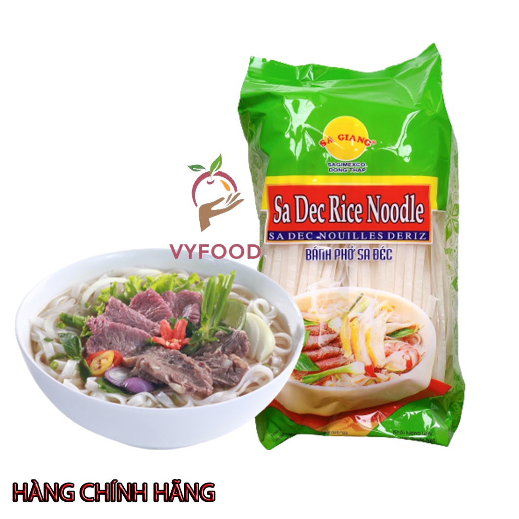 Bánh phở khô Sa Giang 400g, phở khô Sa Đéc chính gốc, ngon tiên thương hiệu phở Sa Giang