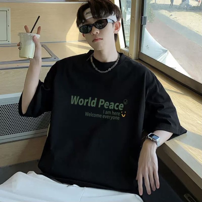 Áo thun tay lỡ unisex World Peace