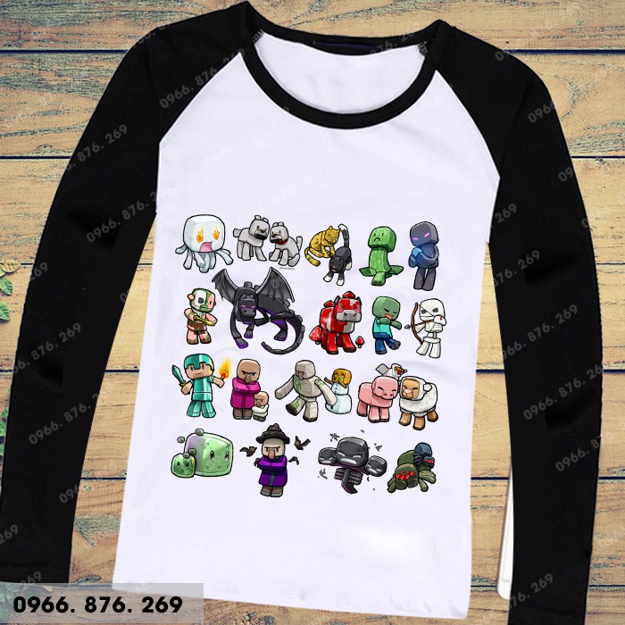Áo thun minecraft dài tay thoe yêu cầu | BigBuy360 - bigbuy360.vn