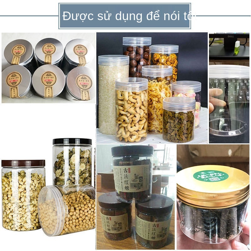 Trong suốt Chai nhựa PET bán buôn thực phẩm lon hộp kín lon bánh quy lon đồ ăn nhanh hộp đựng các loại ngũ cốc khác