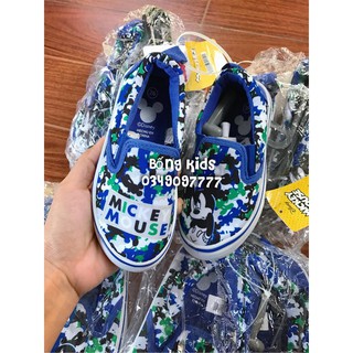 Giày Slip On Bé Trai Mickey Camo