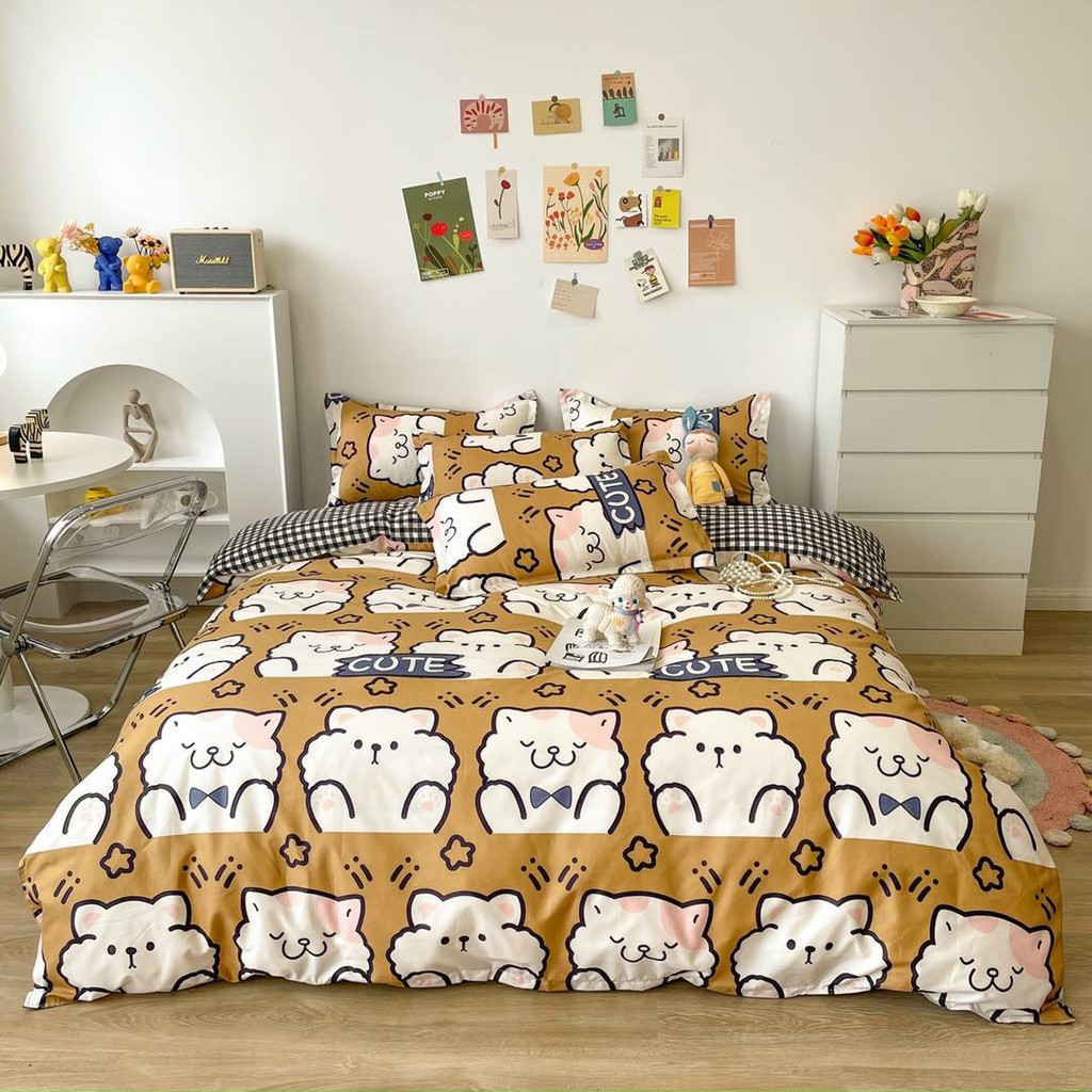 [sale hot ] bộ chăn ga - 💖cotton poly mẫu mới đáng yêu💖 SUNNYBEDDING 💖 miễn phí bo chun và làm ga phủ theo yêu cầu