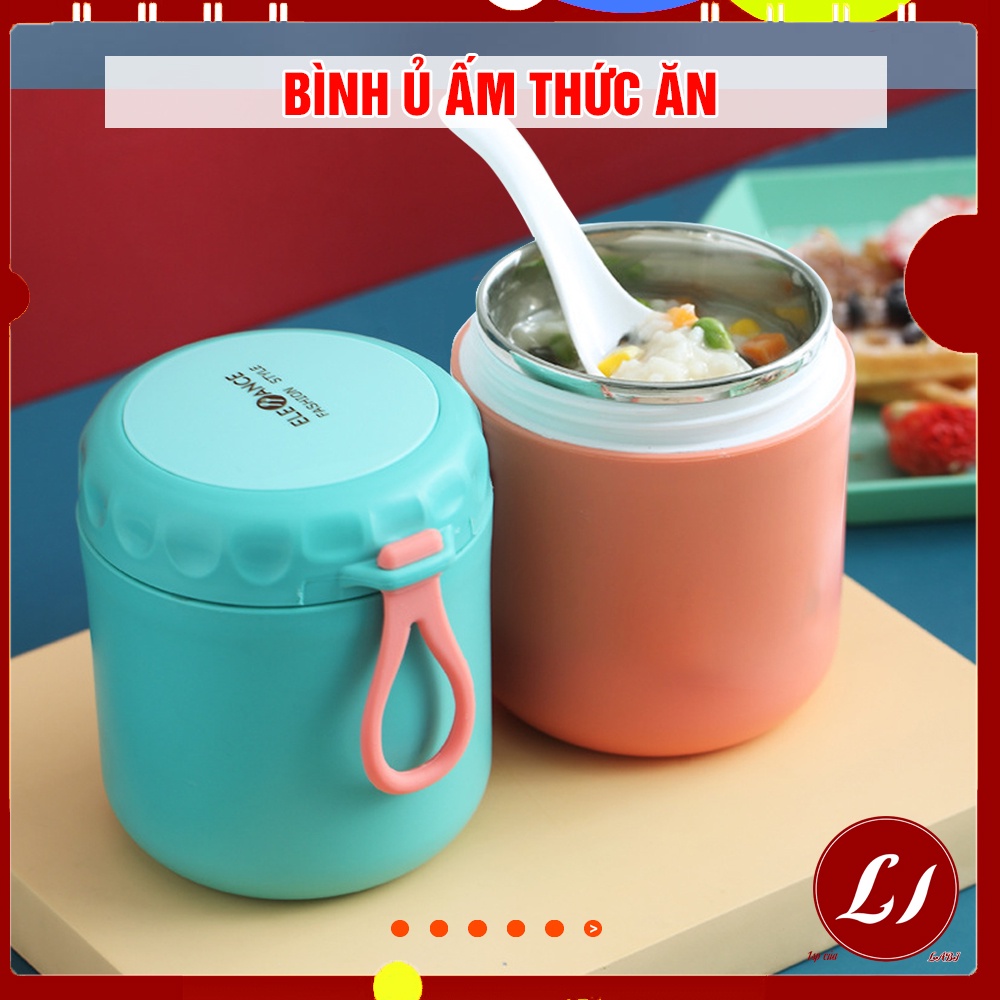 Bình cách nhiệt Ủ THỨC ĂN 2 lớp lõi inox bền đẹp, chắc chắn