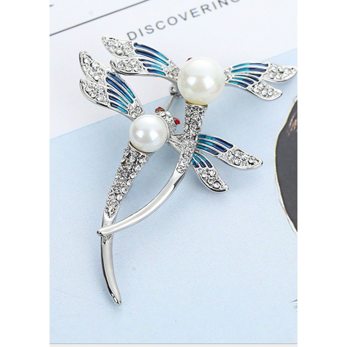 Cài áo thời trang chuồn chuồn đôi đính đá GC38