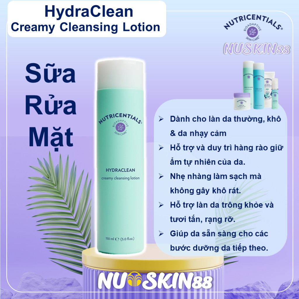 Sữa Rửa Mặt Da Thường & Khô HydraClean Creamy Cleansing Lotion Nuskin