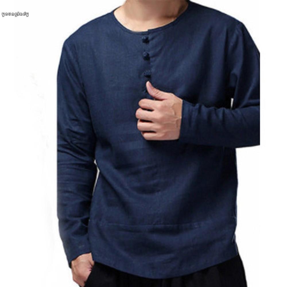 Áo Thun Trắng / Khaki / Dark Blue Button Cotton Pha Thoải Mái