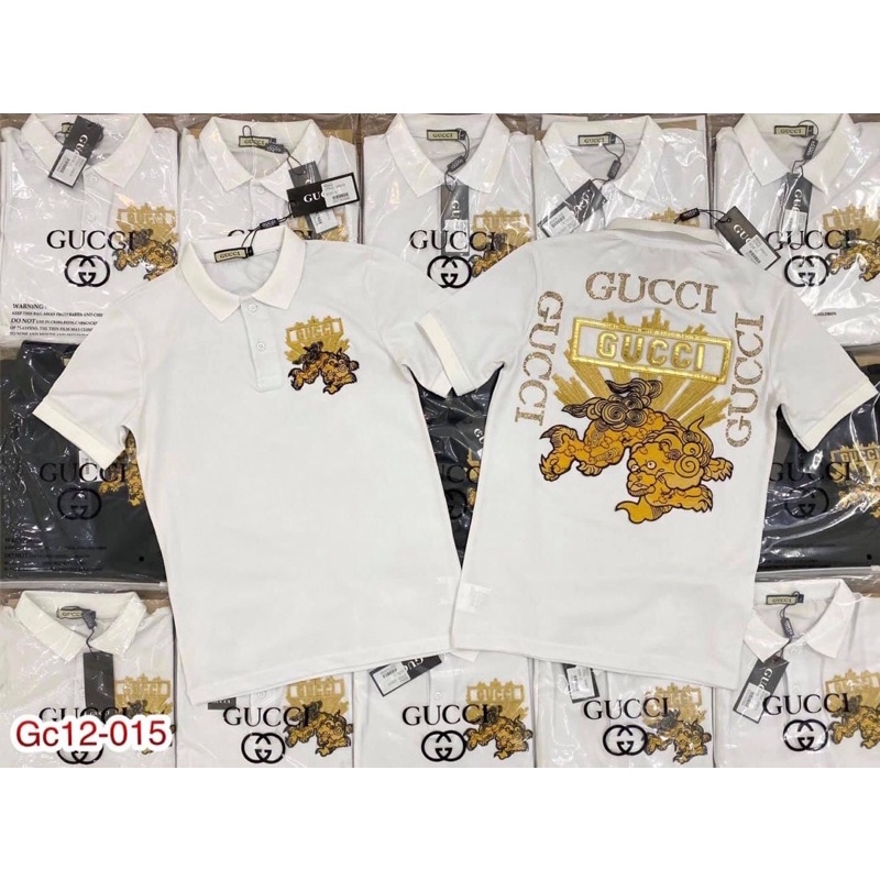 Áo nam gucci cao cấp logo thêu đính kim sa
