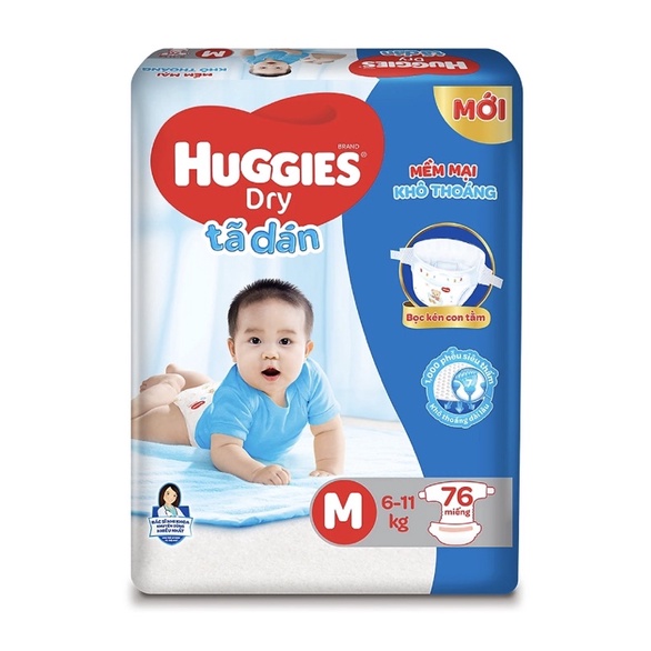 Tã dán Huggies S56/M76/L68/XL62/XXL56