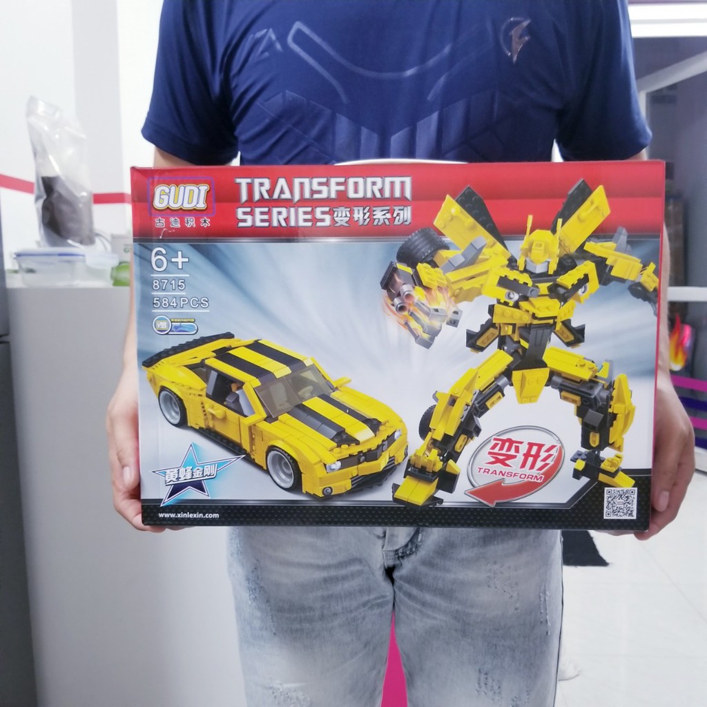 [584 CHI TIẾT-HÀNG CHUẨN] BỘ ĐỒ CHƠI XẾP HÌNH ROBOT Transformer BUMBLEBEE - Lắp Ráp Robot Người Máy Biến Hình