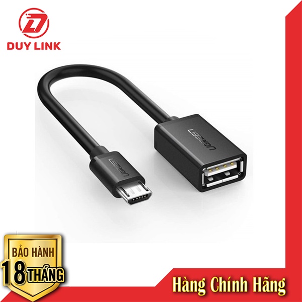 Cáp chuyển Micro USB to USB 2.0 OTG chính hãng Ugreen 10396